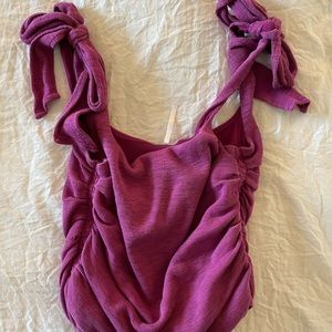 Free People Magenta Tie Tank
